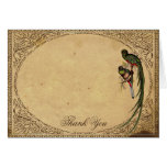Vintage Quetzal Bird Elegant Thank You card