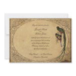 Vintage Quetzal Bird Elegant Wedding Invitation