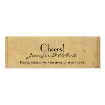 Vintage Quetzal Bird Wedding Drink Tickets Business Card