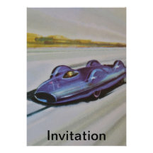 Vintage Racing Car Invitation