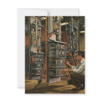 Vintage Radio Technician Fixing Equipment Custom Invitations