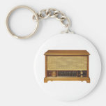 Vintage Radios in Wood Key Chain