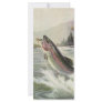 Vintage Rainbow Trout and Fisherman Custom Rack Card