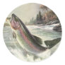 Vintage Rainbow Trout and Fisherman Stickers