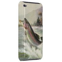 Vintage Rainbow Trout  Fish Fisherman Fishing iPod Touch Cover