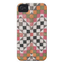 Vintage Ralli Quilt Orange Case-Mate iPhone 4 Cases