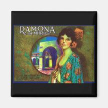 Vintage Ramona Memories Lemons Label Fridge Magnets