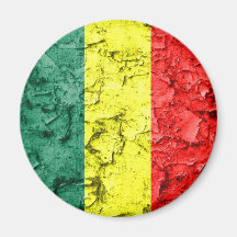 Vintage rasta flag fridge magnet