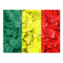 Vintage rasta flag postcard