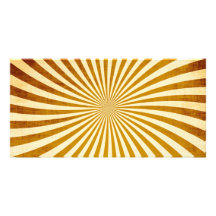 Vintage Rays Design Photo Card