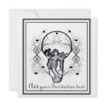 Vintage reading girl, Invitations