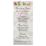 Vintage Reception Menus Custom Rack Card