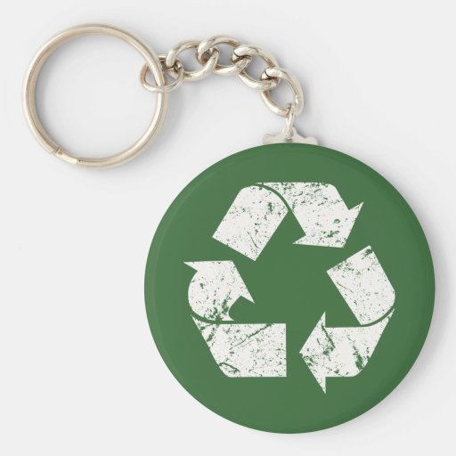 Vintage Recycle Sign Key Chains