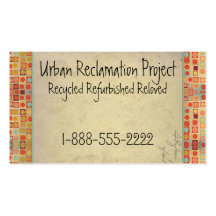 Vintage Recycled Retro Business Card