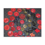 Vintage Red and Black Buttons Post Cards