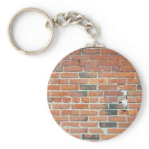Vintage Red Brick Wall Texture Keychain