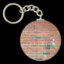 Vintage Red Brick Wall Texture keychains