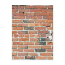 Vintage Red Brick Wall Texture Post Card