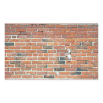 Vintage Red Brick Wall Texture Rectangular Sticker