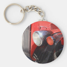 Vintage Red Bus Keychain