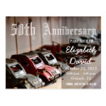 Vintage Red Cars 50th Anniversary Post Card