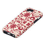 Vintage red floral shabby and chic pattern iPhone 5 case