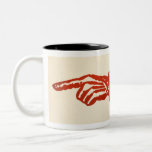Vintage Red Pointing Hand Coffee Mug