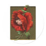 Vintage Red Poppy Girl Sticker