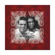 Vintage Red Rose Photo Print Gallery Wrap Canvas