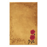Vintage Red Rose Wedding Stationery Design