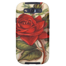 Vintage, Red Rose, Wife Birthday, Galaxy S3 Cases