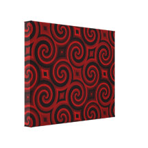 Vintage Red Swirly Texture Canvas Print