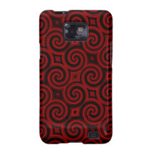 Vintage Red Swirly Texture Samsung Galaxy SII Cases