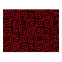 Vintage Red Swirly Texture Post Cards