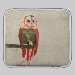 Vintage Red Winter Owl iPad Sleeve ipad sleeves