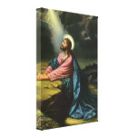 Vintage Religion, Jesus Christ Praying, Gethsemane Gallery Wrapped Canvas