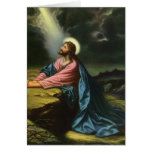 Vintage Religion, Jesus Christ Praying, Gethsemane Greeting Cards