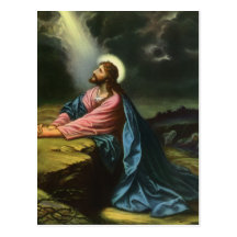 Vintage Religion, Jesus Christ Praying, Gethsemane Post Cards