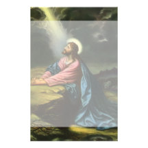 Vintage Religion, Jesus Christ Praying, Gethsemane Stationery