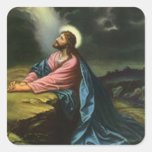 Vintage Religion, Jesus Christ Praying, Gethsemane Sticker