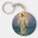Vintage Religion, Jesus Walking on Water Portrait Key Chain