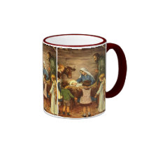 Vintage Religious Christmas, Nativity, Baby Jesus Coffee Mug