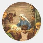 Vintage Religious Christmas, Nativity, Baby Jesus Stickers
