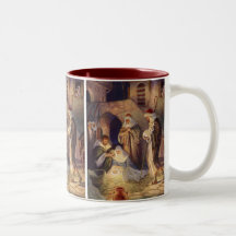 Vintage Religious Christmas, Nativity Magi Wisemen Mugs