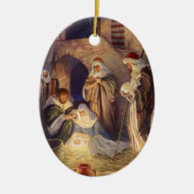Vintage Religious Christmas, Nativity Magi Wisemen Ornament