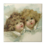 Vintage Religious Christmas, Victorian Angels Ceramic Tile