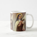 Vintage Religious Easter, Nun Cross Christ Roses mugs