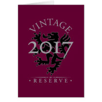 Vintage Reserve 2017 Greeting Card