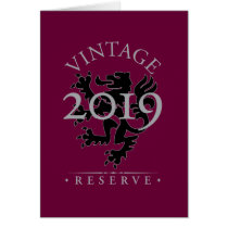 Vintage Reserve 2019 Greeting Card