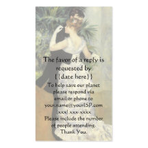 Vintage Response Card, City Dance by Renoir Business Card Templates